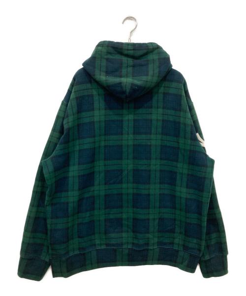 POLO RALPH LAUREN（ポロ・ラルフローレン）POLO RALPH LAUREN (ポロ・ラルフローレン) タータンチェックブラックウォッチ パーカー グリーン×ネイビー サイズ:XLの古着・服飾アイテム