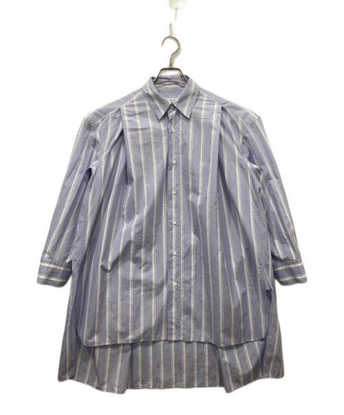 CURRENTAGE（カレンテージ）CURRENTAGE (カレンテージ) ストライプシャツワンピース ブルー×ホワイト サイズ:FREEの古着・服飾アイテム