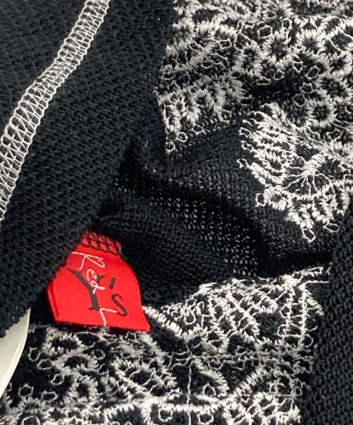 Y's Red Label（ワイズレッドレーベル）Y's Red Label (ワイズレッドレーベル) 刺繍デザインメッシュポロシャツ ブラック サイズ:2の古着・服飾アイテム
