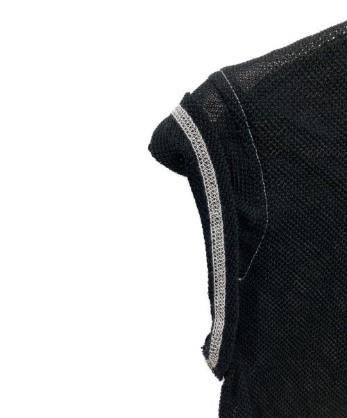 Y's Red Label（ワイズレッドレーベル）Y's Red Label (ワイズレッドレーベル) 刺繍デザインメッシュポロシャツ ブラック サイズ:2の古着・服飾アイテム
