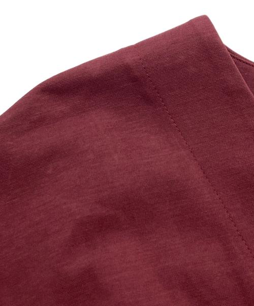 BALLSEY（ボールジィ）BALLSEY (ボールジィ) コットンナイロンリバーポンチ Vネックワンピース ボルドー サイズ:36の古着・服飾アイテム