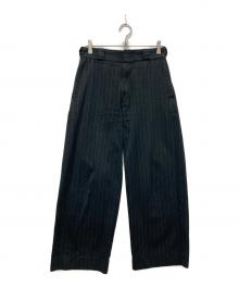 Dickies×MONKEY TIME（ディッキーズ×モンキータイム）の古着「ストライプバギーパンツ」｜ブラック