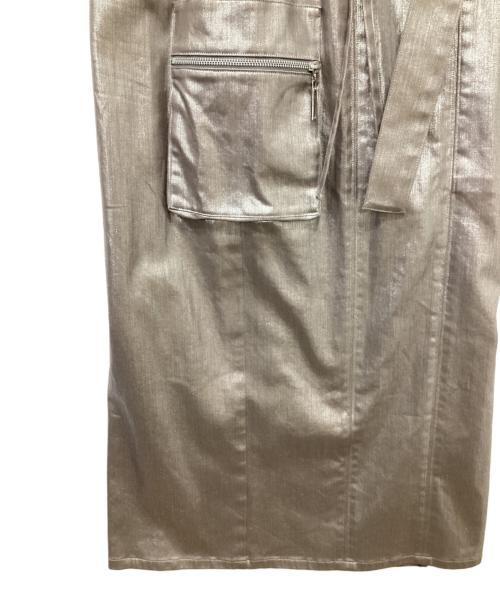 UNITED TOKYO（ユナイテッドトーキョー）UNITED TOKYO (ユナイテッドトーキョー) グリッターアレンジスカート シルバー サイズ:2の古着・服飾アイテム