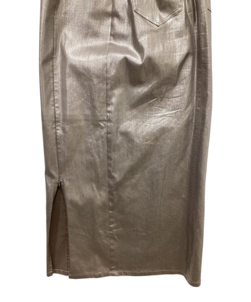 UNITED TOKYO（ユナイテッドトーキョー）UNITED TOKYO (ユナイテッドトーキョー) グリッターアレンジスカート シルバー サイズ:2の古着・服飾アイテム