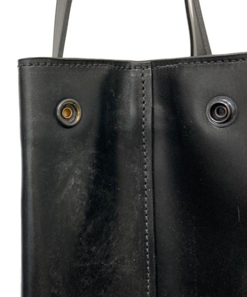 CROOTS（クルーツ）CROOTS (クルーツ) SHIPS (シップス) 別注 ブライドル レザー トートバッグ ブラックの古着・服飾アイテム