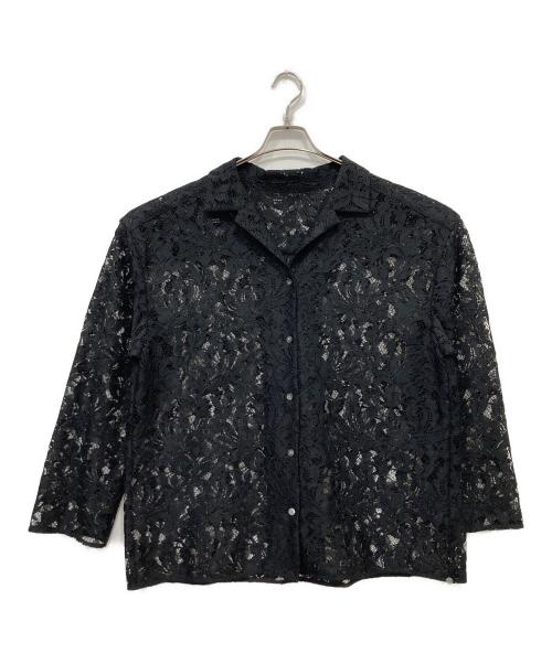 Noble（ノーブル）Noble (ノーブル) ボタニカルレースオープンカラー ブラック サイズ:-の古着・服飾アイテム
