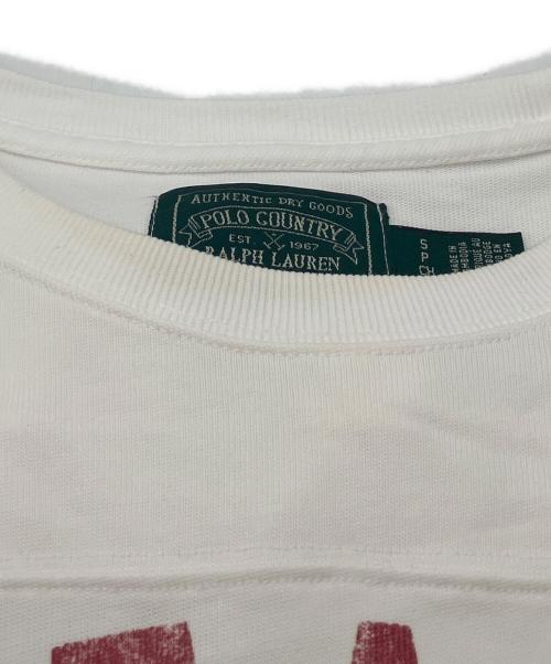 POLO COUNTRY（ポロカントリー）POLO COUNTRY (ポロカントリー) FOOTBALL TEE ホワイト サイズ:Ｓの古着・服飾アイテム