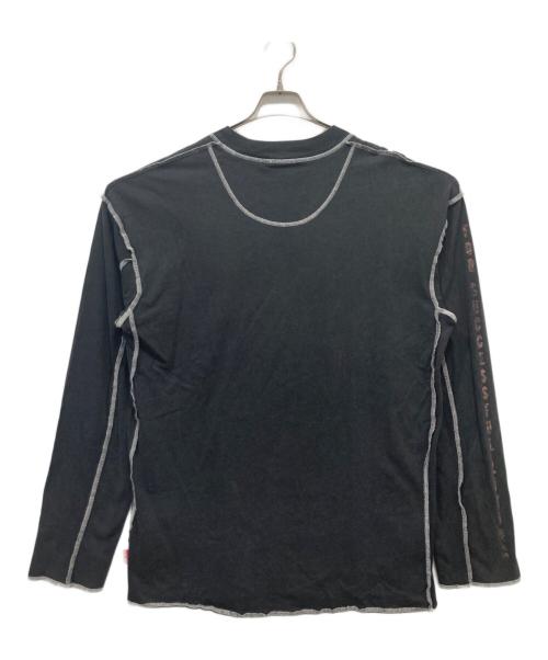 DIESEL（ディーゼル）DIESEL (ディーゼル) オーバーロックステッチロンT ブラック サイズ:Mの古着・服飾アイテム
