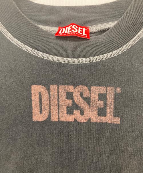 DIESEL（ディーゼル）DIESEL (ディーゼル) オーバーロックステッチロンT ブラック サイズ:Mの古着・服飾アイテム
