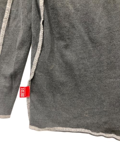 DIESEL（ディーゼル）DIESEL (ディーゼル) オーバーロックステッチロンT ブラック サイズ:Mの古着・服飾アイテム