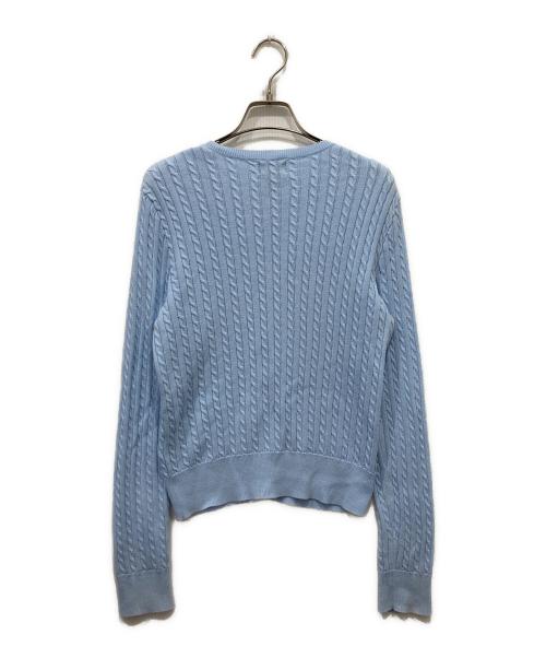 POLO RALPH LAUREN（ポロ・ラルフローレン）POLO RALPH LAUREN (ポロ・ラルフローレン) ケーブルカーディガン ブルー サイズ:XL(ガールズ規格)の古着・服飾アイテム