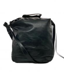 PORTER（ポーター）の古着「2WAY SHOULDER BAG(S) / レザーショルダーバッグ」｜ブラック