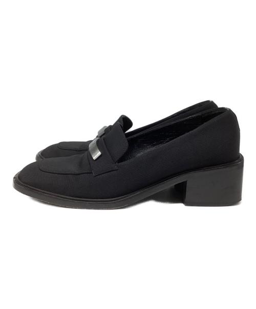 GUCCI（グッチ）GUCCI (グッチ) スクエアトゥローファー ブラック サイズ:37 1/2の古着・服飾アイテム