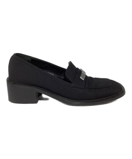 GUCCI（グッチ）GUCCI (グッチ) スクエアトゥローファー ブラック サイズ:37 1/2の古着・服飾アイテム