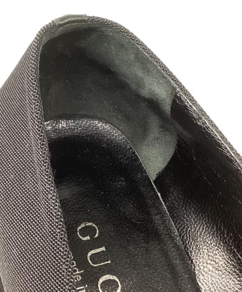 GUCCI（グッチ）GUCCI (グッチ) スクエアトゥローファー ブラック サイズ:37 1/2の古着・服飾アイテム
