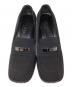 中古・古着 GUCCI (グッチ) スクエアトゥローファー ブラック サイズ:37 1/2：10000円