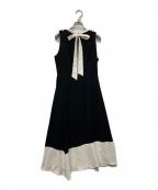 HER LIP TOハーリップトゥ）の古着「Imperia Asymmetric Dress」｜ブラック×ホワイト