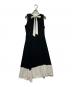 HER LIP TO（ハーリップトゥ）の古着「Imperia Asymmetric Dress」｜ブラック×ホワイト