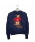 POLO RALPH LAUREN（ポロ・ラルフローレン）の古着「ポロベアリネン混コットンニット」｜ネイビー