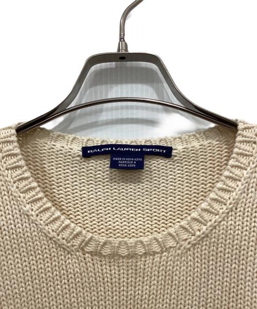 RALPH LAUREN SPORT（ラルフローレン スポーツ）RALPH LAUREN SPORT (ラルフローレン スポーツ) 星条旗コットンニット アイボリー サイズ:Lの古着・服飾アイテム
