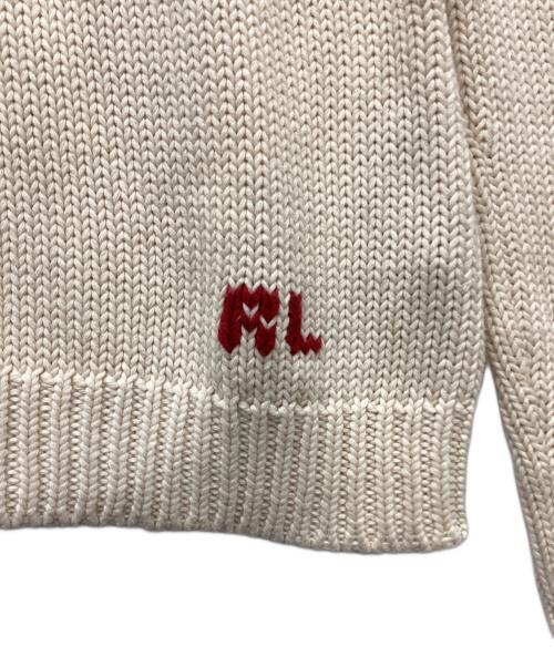 RALPH LAUREN SPORT（ラルフローレン スポーツ）RALPH LAUREN SPORT (ラルフローレン スポーツ) 星条旗コットンニット アイボリー サイズ:Lの古着・服飾アイテム