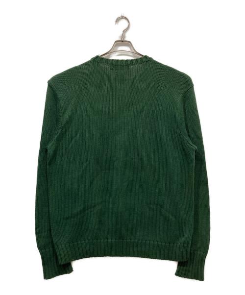 POLO RALPH LAUREN（ポロ・ラルフローレン）POLO RALPH LAUREN (ポロ・ラルフローレン) 星条旗コットンニット グリーン サイズ:XLの古着・服飾アイテム