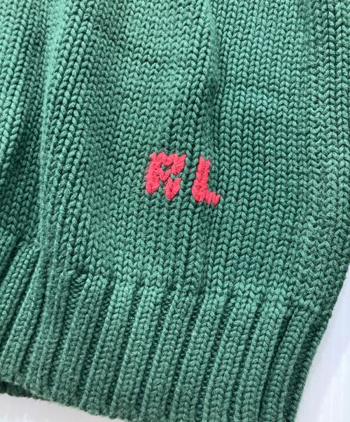 POLO RALPH LAUREN（ポロ・ラルフローレン）POLO RALPH LAUREN (ポロ・ラルフローレン) 星条旗コットンニット グリーン サイズ:XLの古着・服飾アイテム