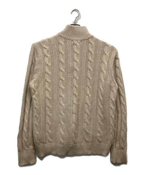 POLO RALPH LAUREN（ポロ・ラルフローレン）POLO RALPH LAUREN (ポロ・ラルフローレン) ハーフボタンシルクニット アイボリー サイズ:XLの古着・服飾アイテム