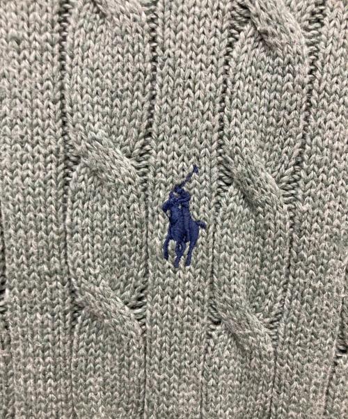POLO RALPH LAUREN（ポロ・ラルフローレン）POLO RALPH LAUREN (ポロ・ラルフローレン) ハーフジップコットンニット グリーン サイズ:XLの古着・服飾アイテム
