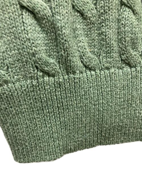 POLO RALPH LAUREN（ポロ・ラルフローレン）POLO RALPH LAUREN (ポロ・ラルフローレン) ハーフジップコットンニット グリーン サイズ:XLの古着・服飾アイテム