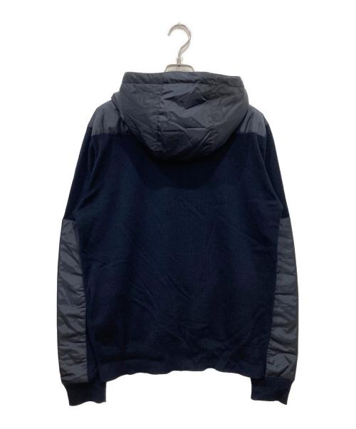 PRADA（プラダ）PRADA (プラダ) 異素材切替フードパーカー ネイビー サイズ:50の古着・服飾アイテム