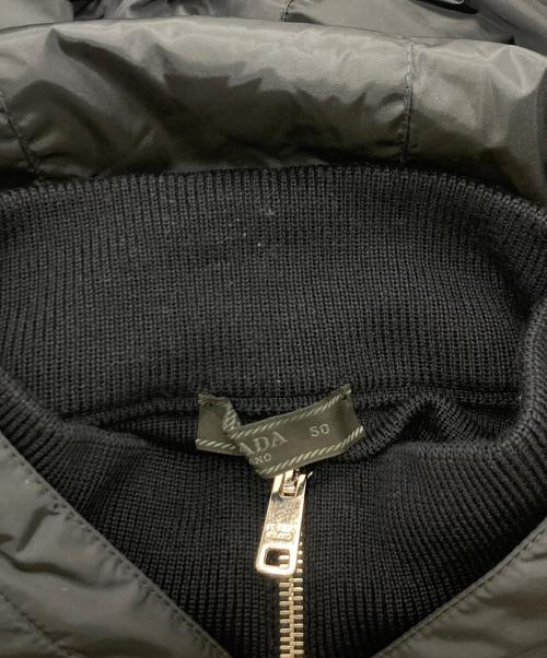 PRADA（プラダ）PRADA (プラダ) 異素材切替フードパーカー ネイビー サイズ:50の古着・服飾アイテム