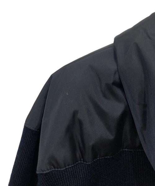 PRADA（プラダ）PRADA (プラダ) 異素材切替フードパーカー ネイビー サイズ:50の古着・服飾アイテム