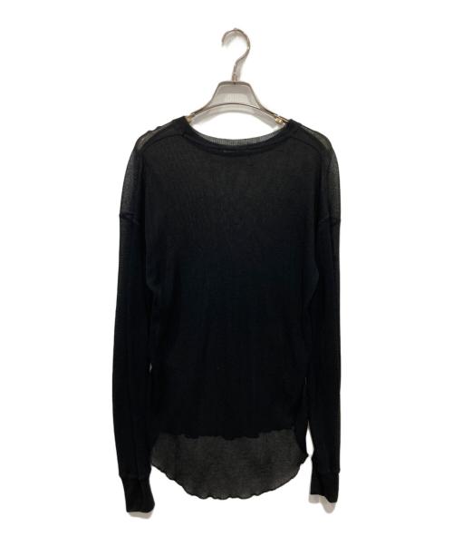 EVERYDAY I LIKE.（エヴリデイ アイ ライク）EVERYDAY I LIKE. (エヴリデイ アイ ライク) Sheer Waffle Tシャツ ブラック サイズ:-の古着・服飾アイテム