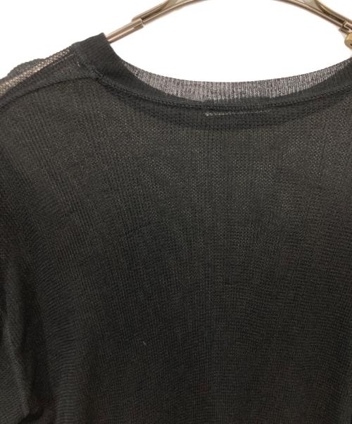 EVERYDAY I LIKE.（エヴリデイ アイ ライク）EVERYDAY I LIKE. (エヴリデイ アイ ライク) Sheer Waffle Tシャツ ブラック サイズ:-の古着・服飾アイテム