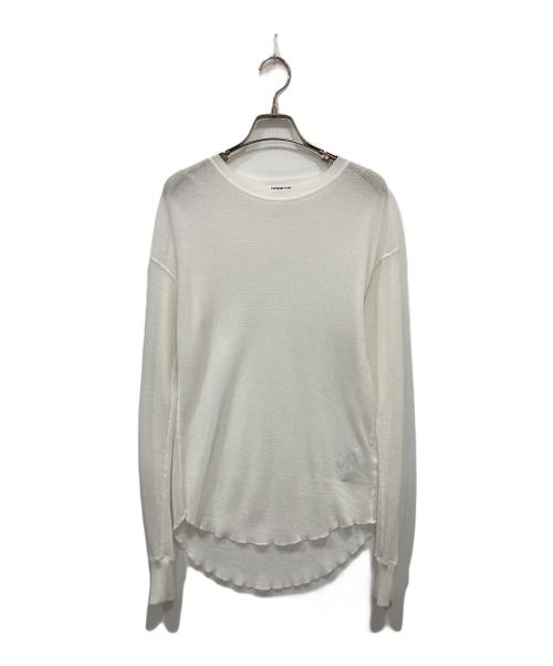 EVERYDAY I LIKE.（エヴリデイ アイ ライク）EVERYDAY I LIKE. (エヴリデイ アイ ライク) Sheer Waffle Tシャツ ホワイト サイズ:-の古着・服飾アイテム