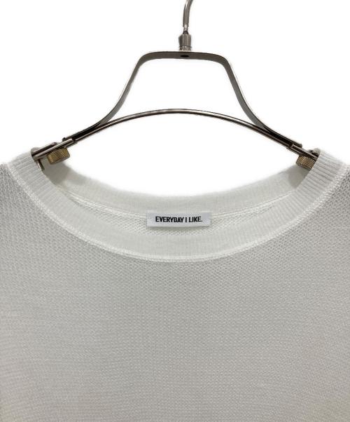 EVERYDAY I LIKE.（エヴリデイ アイ ライク）EVERYDAY I LIKE. (エヴリデイ アイ ライク) Sheer Waffle Tシャツ ホワイト サイズ:-の古着・服飾アイテム