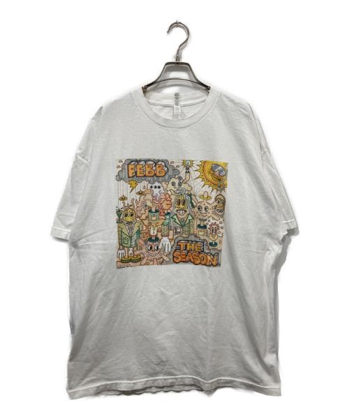 ALSTYLE APPAREL & ACTIVEWEAR（アレスタイルアパレル＆アクティブウェア）ALSTYLE APPAREL & ACTIVEWEAR (アレスタイルアパレル＆アクティブウェア) FEBBプリントTシャツ ホワイト サイズ:XXLの古着・服飾アイテム