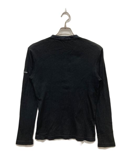 BURBERRY BLACK LABEL（バーバリーブラックレーベル）BURBERRY BLACK LABEL (バーバリーブラックレーベル) ヘンリーネックカットソー ブラック サイズ:2の古着・服飾アイテム