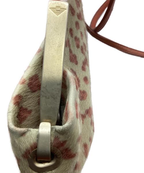 BOTTEGA VENETA（ボッテガベネタ）BOTTEGA VENETA (ボッテガベネタ) ハラコレオパードショルダーバッグ ベージュ×ピンクの古着・服飾アイテム