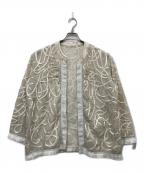 AMIRIアミリ）の古着「MEDI TAPE EMBROIDERY MESH JACKET」｜ベージュ