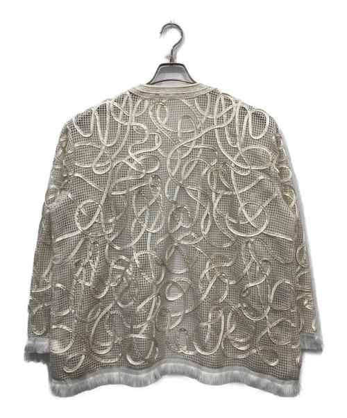 AMIRI（アミリ）AMIRI (アミリ) MEDI TAPE EMBROIDERY MESH JACKET ベージュ サイズ:FREEの古着・服飾アイテム