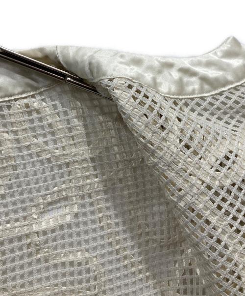 AMIRI（アミリ）AMIRI (アミリ) MEDI TAPE EMBROIDERY MESH JACKET ベージュ サイズ:FREEの古着・服飾アイテム