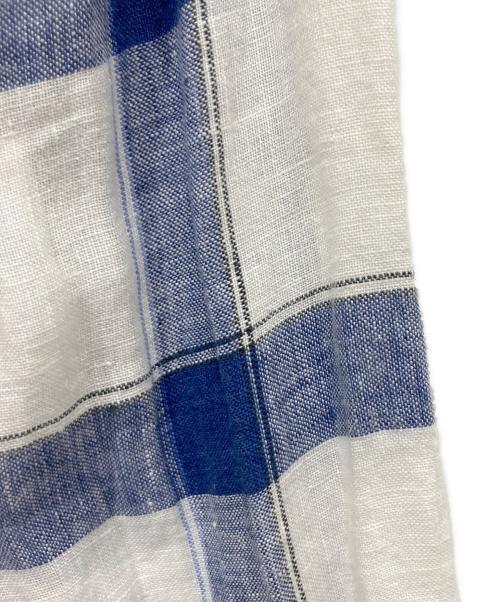 RALPH LAUREN（ラルフローレン）RALPH LAUREN (ラルフローレン) リネンチェックシャツ ブルー サイズ:Lの古着・服飾アイテム