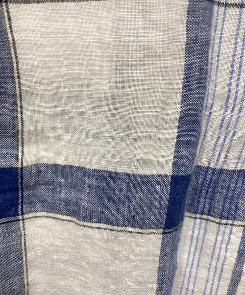 RALPH LAUREN（ラルフローレン）RALPH LAUREN (ラルフローレン) リネンチェックシャツ ブルー サイズ:Lの古着・服飾アイテム
