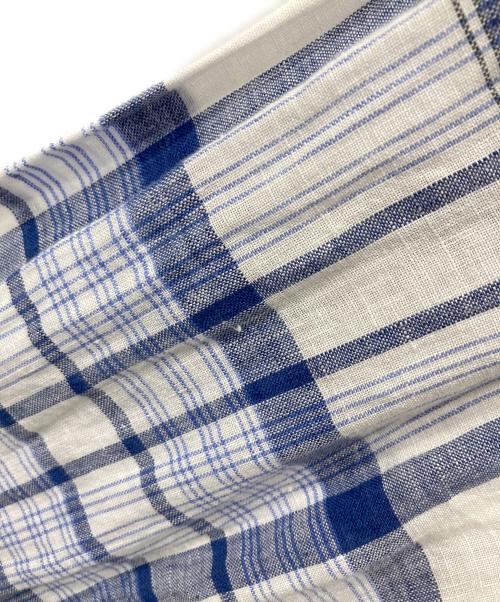 RALPH LAUREN（ラルフローレン）RALPH LAUREN (ラルフローレン) リネンチェックシャツ ブルー サイズ:Lの古着・服飾アイテム