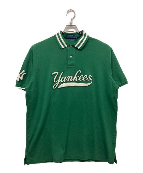 POLO RALPH LAUREN（ポロ・ラルフローレン）POLO RALPH LAUREN (ポロ・ラルフローレン) Yankees ポロシャツ グリーン サイズ:XLの古着・服飾アイテム