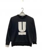 UNDERCOVERアンダーカバー）の古着「Uロゴクルーネックスウェット」｜ブラック