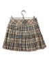 BURBERRY BLUE LABEL (バーバリー ブルー レーベル) ノバチェック プリーツスカート ベージュ×レッド サイズ:36：7000円