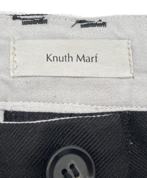 Knuth Marf（クヌースマーフ）knuth marf (クヌースマーフ) フロントスリットパンツ ブラック サイズ:XSの古着・服飾アイテム